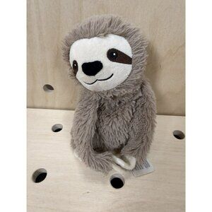 Warmies Sloth Plush Stuffed Animal Hugging Tan Brown Cream Small 7" Lavender